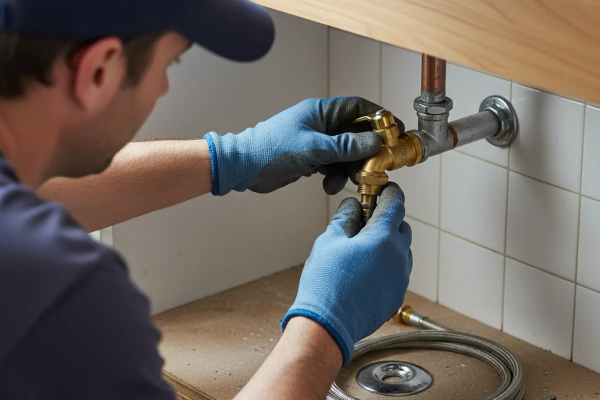 Shutoff valve and fitting work during Faucet and Fixture Repair in Fair Oaks